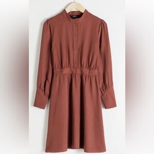 Paris Atelier & other stories button up long sleeve midi dress size 0 NWOT